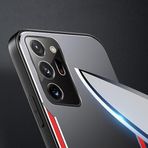Zebana Samsung Galaxy Note 20 Ultra ile Uyumlu Kılıf Zebana Metal Mitras Kılıf (Silikon Kenar) Kırmızı