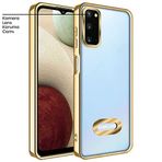 Zebana Samsung Galaxy S20 FE ile Uyumlu Kılıf Zebana Glint Silikon Kılıf Gold