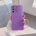Zebana Samsung Galaxy S20 Ultra ile Uyumlu Kılıf Zebana Love Yumuşak Silikon Kılıf Lila