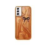 Zebana Samsung Galaxy S21 FE 5G ile Uyumlu Kılıf Zebana Fionka Silikon Kılıf Kahverengi