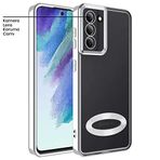 Zebana Samsung Galaxy S21 FE 5G ile Uyumlu Kılıf Zebana Glint Silikon Kılıf Gri
