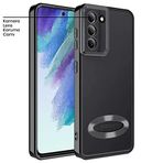 Zebana Samsung Galaxy S21 FE 5G ile Uyumlu Kılıf Zebana Glint Silikon Kılıf Siyah