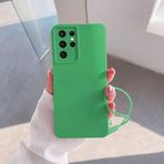 Zebana Samsung Galaxy S21 Ultra ile Uyumlu Kılıf Zebana Love Yumuşak Silikon Kılıf Açık Yeşil