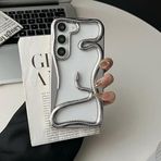 Zebana Samsung Galaxy S22 ile Uyumlu Kılıf Zebana 3D Snake Silikon Kılıf Gri