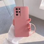 Zebana Samsung Galaxy S22 Ultra ile Uyumlu Kılıf Zebana Love Yumuşak Silikon Kılıf Rose Gold
