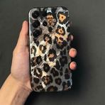 Zebana Samsung Galaxy S22 Ultra ile Uyumlu Kılıf Zebana Luxe Leopard Silikon Kılıf Siyah
