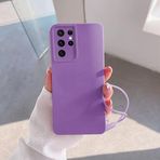 Zebana Samsung Galaxy S23 Ultra ile Uyumlu Kılıf Zebana Love Yumuşak Silikon Kılıf Lila