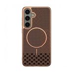 Zebana Samsung Galaxy S24 FE ile Uyumlu Kılıf Zebana Vionix M-Safe Silikon Kılıf Desert Titanyum