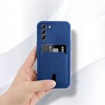Zebana Samsung Galaxy S24 ile Uyumlu Kılıf Zebana Kartlıklı Sweet Yumuşak Silikon Kılıf Mavi