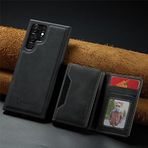 Zebana Samsung Galaxy S24 Ultra ile Uyumlu Kılıf Zebana 2in1 Elite Class Cüzdanlı Deri Kılıf Siyah