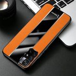 Zebana Xiaomi Poco M4 Pro ile Uyumlu Kılıf Zebana Premium Deri Kılıf Turuncu