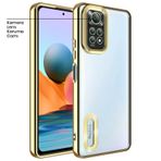 Zebana Xiaomi Redmi Note 11 Pro Gold Glint Silikon Cep Telefonu Kılıfı
