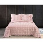 Zebra Casa Bonny Çift Kişilik Yatak Örtüsü - Pudra - 220 x 240 cm