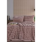 Zebra Casa Cozy Tek Kişilik Battaniye Takımı - 180 x 220 cm - Pudra