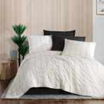 Zebra Casa Elisa Çift Kişilik 6 Parça Yatak Örtüsü Seti / Siyah - 240 x 260 cm
