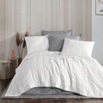 Zebra Casa Elisa Çift Kişilik Yatak Örtüsü Seti / Bej - 240 x 260 cm - Gri