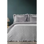 Zebra Casa Lima Gri Çift Kişilik Yatak Örtüsü Seti - 240 x 260 cm