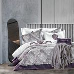 Zebra Casa Lısboa 4prç Yatak Örtüsü - Mürdüm - 260 x 270 cm