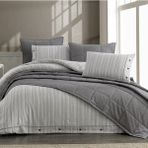 Zebra Casa Olive Tek Kişilik Yatak Örtüsü Takımı - 180 x 240 cm - Gri