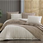Zebra Casa Olive Tek Kişilik Yatak Örtüsü Takımı - 180 x 240 cm - Kahve