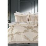 Zebra Casa Tiara Capp Çift Kişilik Yatak Örtüsü - Cappuccino - 260 x 270 cm