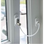 Zebra Çelik Halatlı Kablolu Pvc Pencere Emniyet Çocuk Güvenlik Kilidi - Beyaz