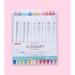 Zebra Clickart 12'li Kalem Seti 0.6 mm Lt (Özel Kurumayan Formül Su Bazlı Basmalı)
