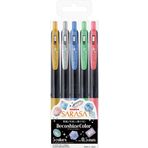 ZEBRA Jel Tükenmez Kalem Sarasa Clip 0.5mm Deco Shine Renk, 5 Renk Seti (JJ15-5C-SH)