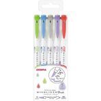 Zebra Mildliner 5'li Keçeli Kalem Seti Farklı Renkler ve Uç Ölçüleri ile Yaratıcı Çizim İçin