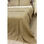 Zebra Müslin Çift Kişilik Saçaklı Pike Takımı 230X250 Kahve