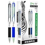 Zebra Pen Z-Grip Uçuş, Büyük Hacimli Kombo 6'lı Paket SİYAH MÜREKKEP ve 6 MAVİ MÜREKKEP Geri Çekilebilir Tükenmez Kalem (Toplam 12 Kalem), Kalın Nokta 1,2 mm, mürekkep kalemleri