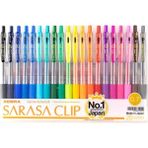 Zebra Sarasa Clip 20 Renk Set Jel Mürekkepli Roller Kalem 0.7 mm Konforlu Tutma Özelliği