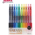 Zebra Sarasa Clip Gel Pens 0.5 mm (10 Color Set)