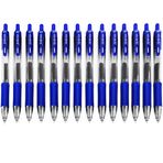 Zebra - Sarasa Geri Çekilebilir Jel Mürekkep Rollerball - Hızlı Kuruma - 0,7 mm - Mavi - 14'lü Paket