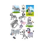 Zebra Sticker Set-2 12 Parça Telefon, Tablet, Defter, Laptop Sticker
