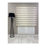 Zebra Stor Perde Dar Plise Güneşlik, Krem Çizgili, 120 x 200