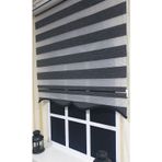 Zebra Stor Perde Organze Siyah Kırçıl Etek Dilimli STB904