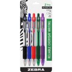 Zebra Z-Grip Ballpoint Retractable Pen, 1.0mm, Assorted, 5-Pack
