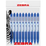 Zebra Z-Grip Smooth Ballpoint Pen - 1.0mm - Blue Ink & Barrel - Pack of 10 - in Zebra Packaging