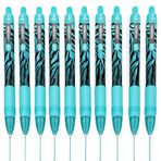 Zebra Z-Grip Smooth Ballpoint Pen - 1.0mm - Funky Flame - Stripe Blue Barrel - Blue Ink - Pack of 10