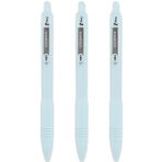 Zebra Z-Grip Smooth - Retractable Ballpoint Pen - Pack of 3 - Black Ink - Blush Blue Barrel Design