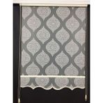 ZebraEvim Siyah Damask Çift Mekanizmalı Tül Boncuklu 100x200 cm Stor Perde