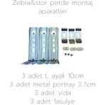 Zebra&stor Perde Duvar Montaj Aparatları 3.7cm - Gri - 10cm