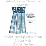 Zebra&stor Perde Duvar Montaj Aparatları 3.7cm - Gri - 14cm