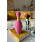 zebu3Design Dekoratif Bowling Labut Biblo - Pembe Pop Art Ev Aksesuarı - Modern Kitaplık ve Raf Dekoru 20 cm
