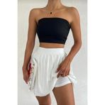 Zec Style Kadın Şortlu Tenis Eteği - G10003 - Beyaz