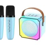 Zecval Kız ve Erkek Çocuklar için Karaoke Makinesi, 2 Kablosuz Mikrofonlu Taşınabilir Bluetooth Hoparlör, 3-15 Yaş Kız Çocukları için Doğum Günü Hediyeleri, gor Kız (Mavi)