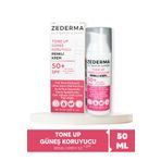 Zederma Tone Up SPF50+ Ton Eşitleyici Pembe 50 ml Yüz Güneş Kremi