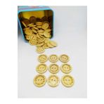 Zedhobi 20 Adet 20 mm Handmade Yazılı Yuvarlak Doğal Ahşap Düğme