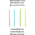 Zedhobi 20 Adet 5.5 cm Boyutlarında Ince Karışık Plastik Yün Boncuk Iğnesi Çocuklar Için Eğitici Iğne